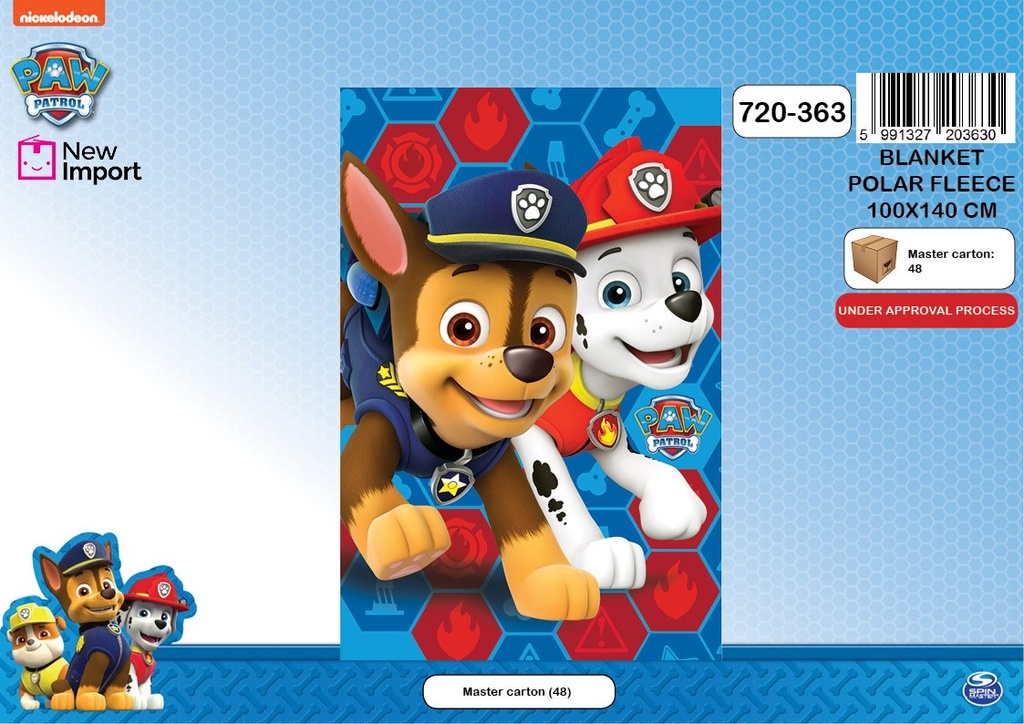 MANTA POLAR NIÑO PAW PATROL 720-363