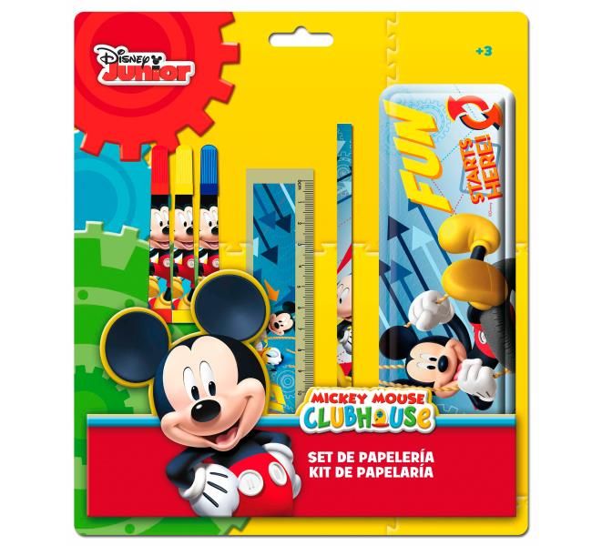 SET PAPELERIA CON ESTUCHE METALICO MICKEY