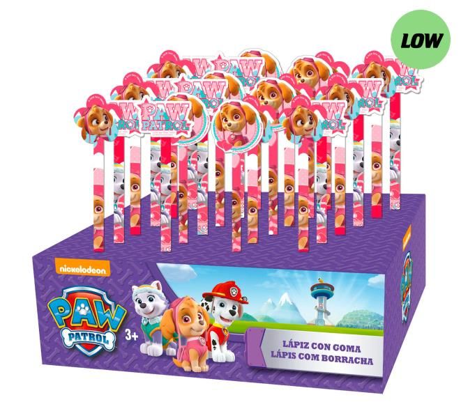 LAPIZ CON GOMA EN EXP.PAW PATROL CHICA