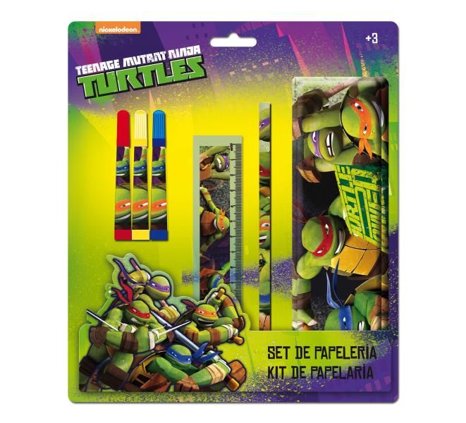SET PAPELERIA CON ESTUCHE METALICO TORTUGAS