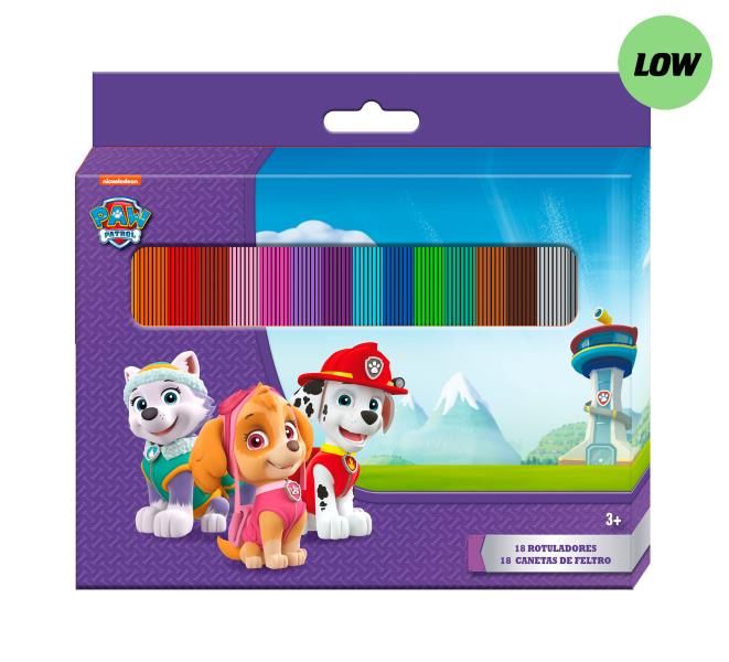 ROTULADORES 18PZS.EN CAJA PAW CHICA