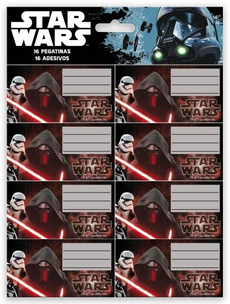 Pegatinas 16 uds stars wars 2