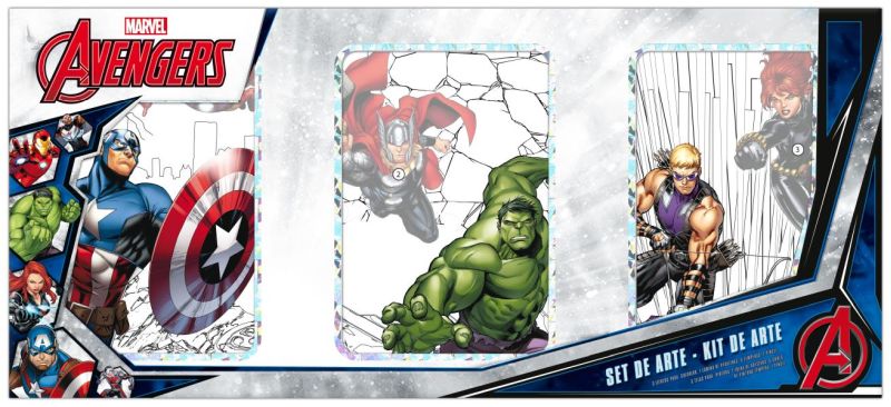 Set coloreable témperas 46x20,5x2,3 cms Avengers
