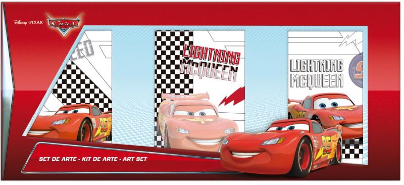Set coloreable témperas 46x20,5x2,3 cms Cars