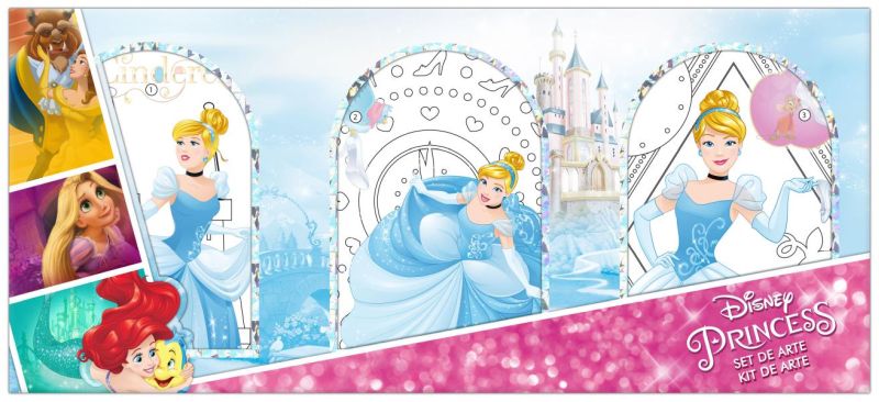 Set coloreable témperas 46x20,5x2,3 cms Princesas