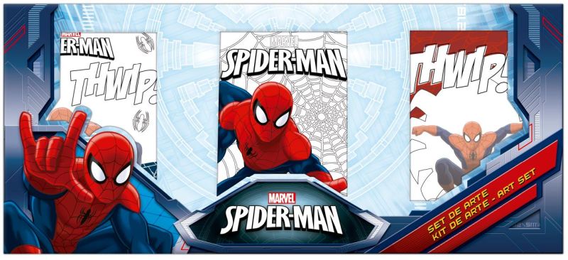 Set coloreable témperas 46x20,5x2,3 cms Spiderman