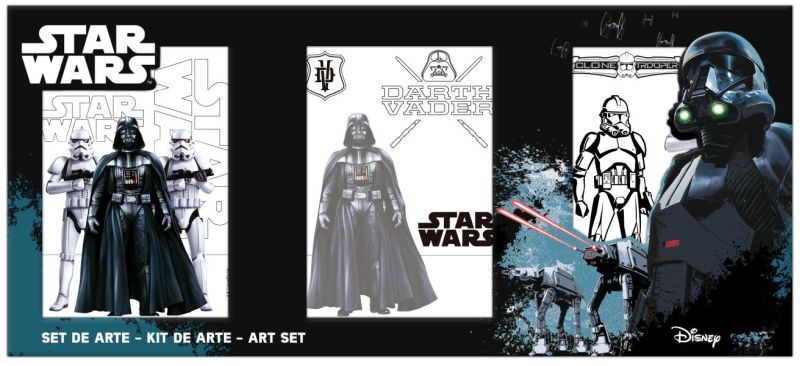 Set coloreable témperas 46x20,5x2,3 cms Star Wars
