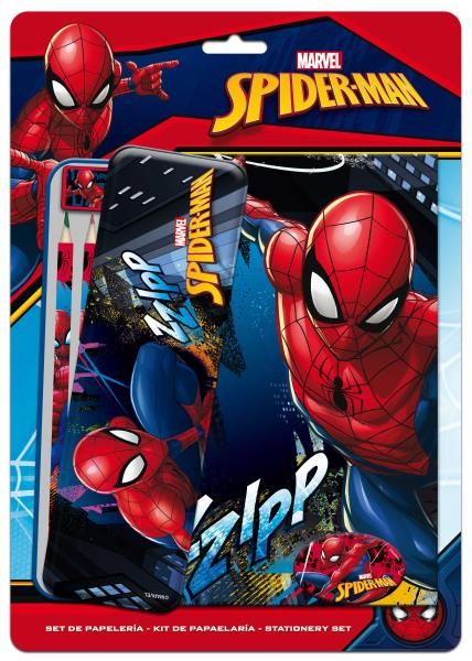 Set papelería + coloreable Spiderman