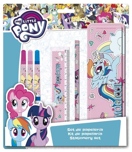 Set papelería con estuche metálico Little Pony