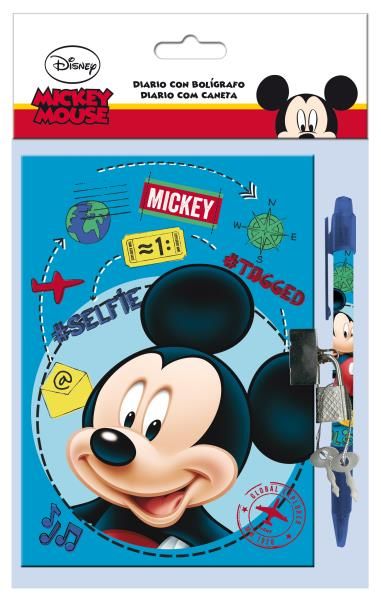 Diario con candado + boli 18x12 cms. Mickey