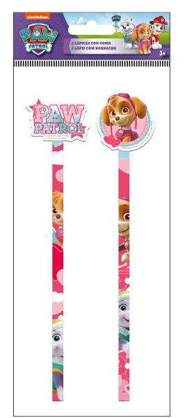 LAPICES CON GOMA 2PZS. PAW PATROL CHICA