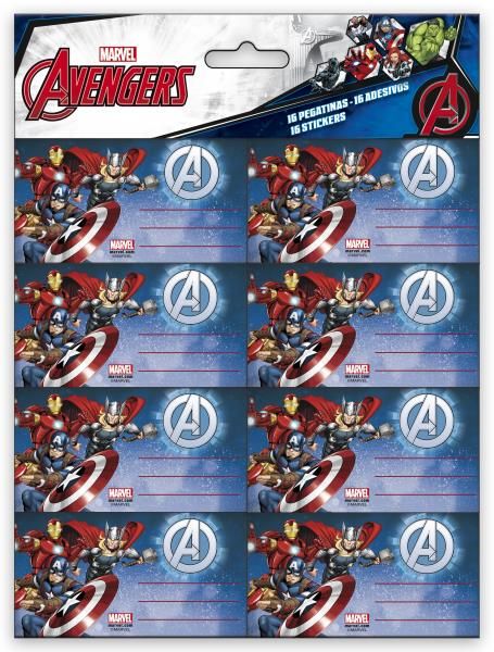 Pegatinas 16 uds. Avengers