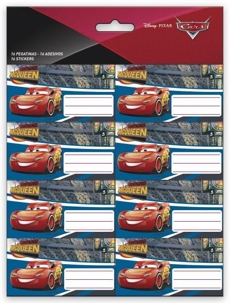 Pegatinas 16 uds. Cars