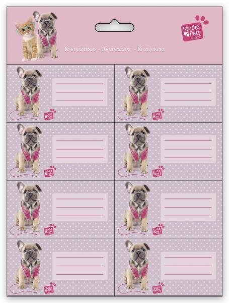 Pegatinas 16 uds. Studio Pets