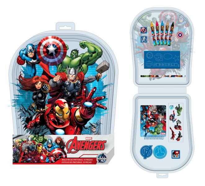 Maletin 15 pzs. transparente Avengers