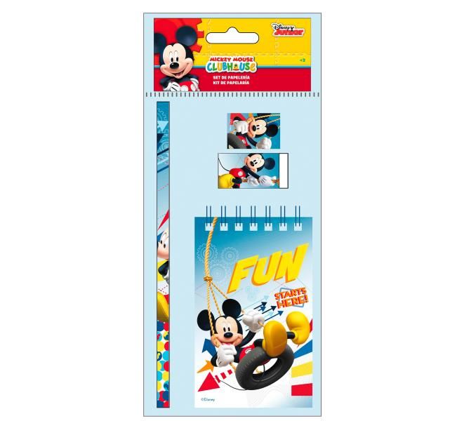 Blister libreta + 3 pzs. Mickey