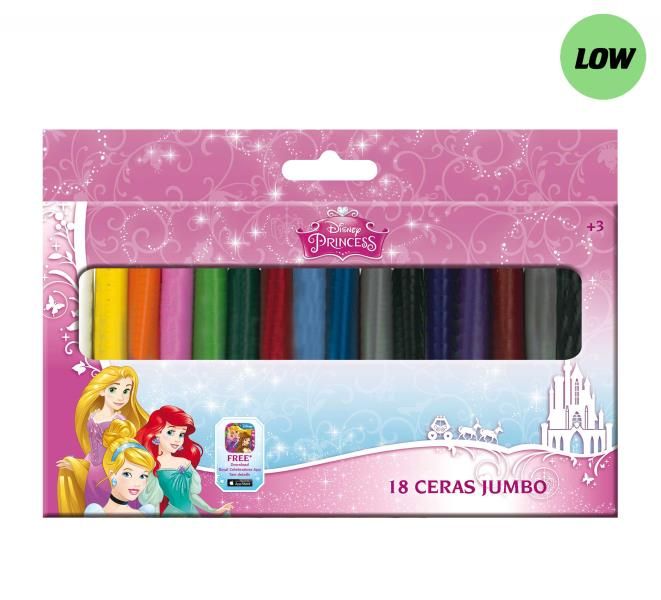 Cera plastidecor jumbo 18 pzs. Princesas