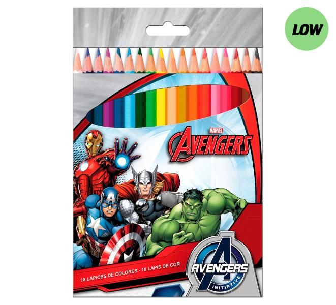 Lapices colores 18 pzs. en caja Avengers