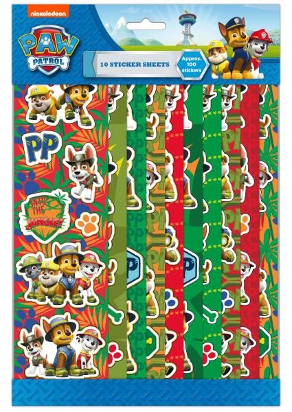Stickers 10 láminas Paw patrol