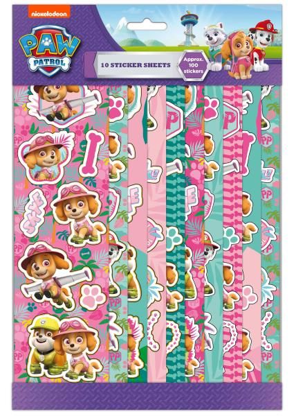 Stickers 10 láminas Paw Patrol Girl