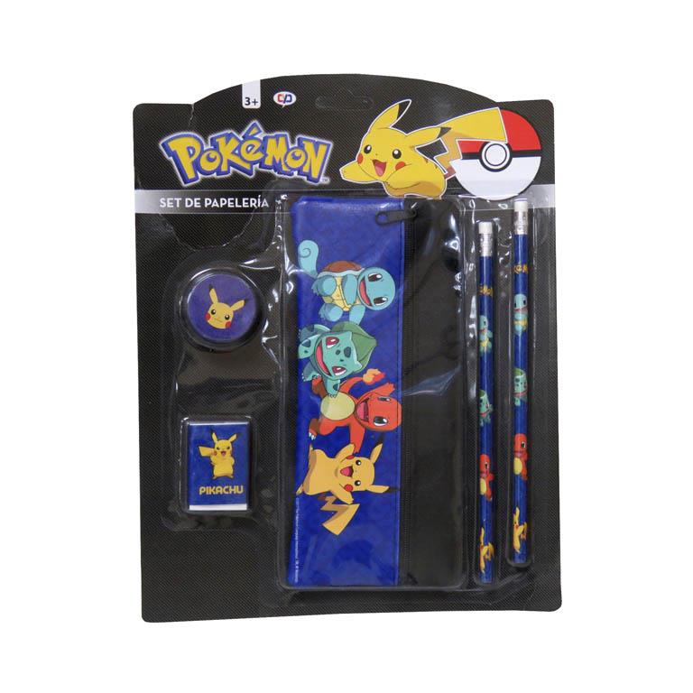 SET PAPELERÍA C/PORTATODO POKEMON