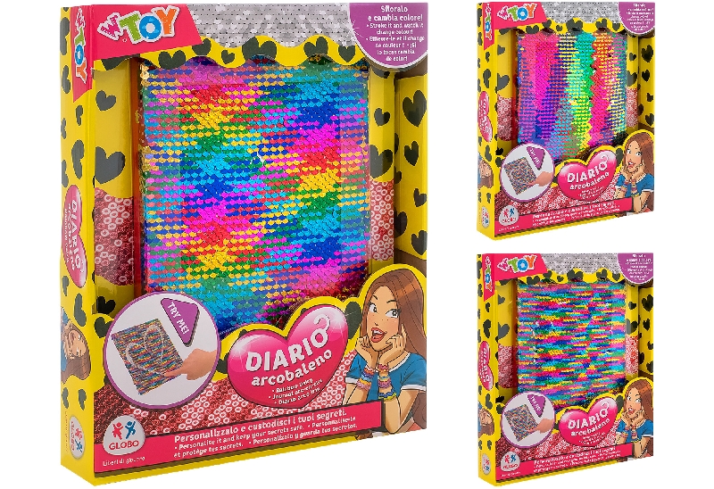 [39175] MAGIC RAINBOW COLOR SEQUIN NOTEBOOK 3ASST.