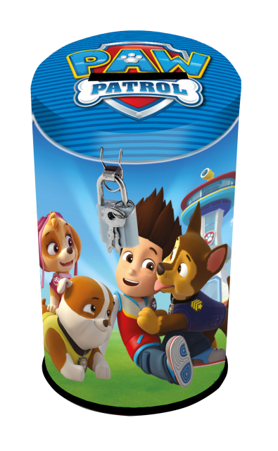HUCHA CON CANDADO CILINDRICA PAW PATROL