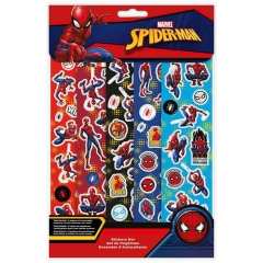 SET PAPELERIA STICKERS SPIDERMAN