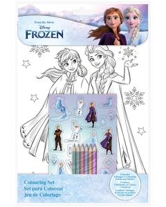 SET COLOREAR CON STICKERS FROZEN