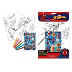 SET COLOREAR STICKERS SPIDERMAN