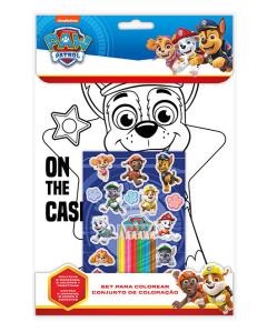 SET COLOREAR STICKERS PAW PATROL