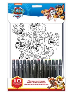 PINTA CON NUMEROS PAW PATROL
