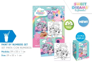 SET ACUARELAS PINTA CON NUMEROS SWEET DREAMS