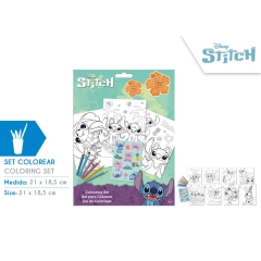 SET DE COLOREAR CON STICKERS STITCH