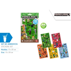 SET DE PAPELERIA STICKERS MINECRAFT