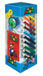 SET DE PAPELERIA EN TORRE 35 PCS SUPER MARIO