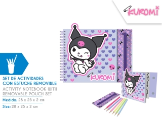 CUADERNO ACTIVIDADES CON ESTUCHE REMOVIBLE KUROMI