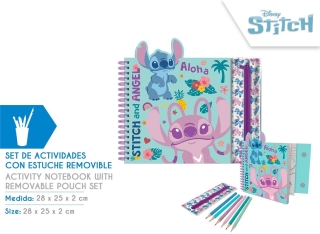 CUADERNO ACTIVIDADES CON ESTUCHE REMOVIBLE STITCH