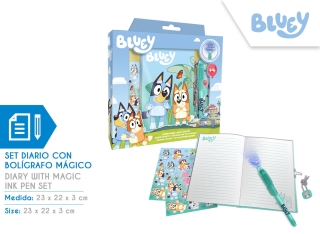 DIARIO CON BOLIGRAFO MÁGICO BLUEY
