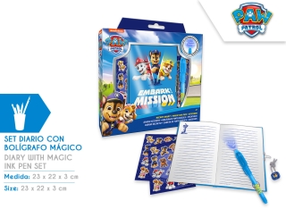 DIARIO CON BOLIGRAFO MÁGICO PAW PATROL