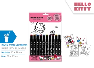PINTA CON NUMERO HELLO KITTY