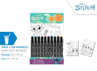 PINTA CON NUMEROS STITCH