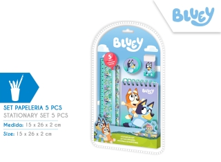 SET DE PAPELERIA 5PCS BLUEY