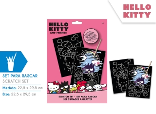 SET DE SCRATCH ART HELLO KITTY