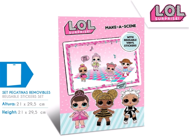 SET STICKER REMOVIBLES LOL SURPRISE