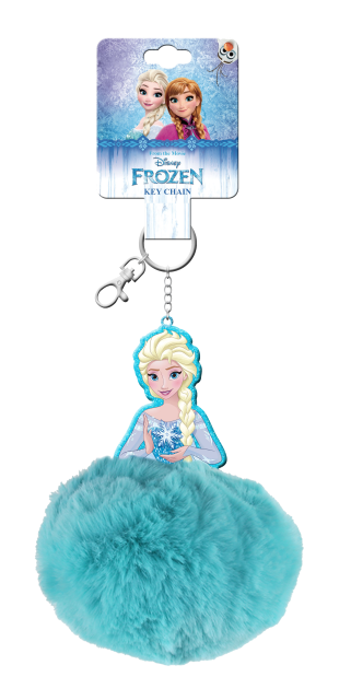 LLAVERO POMPON EN DISPLAY 12U FROZEN
