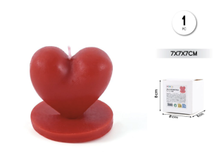 VELA AROMATICA CORAZON ROJO