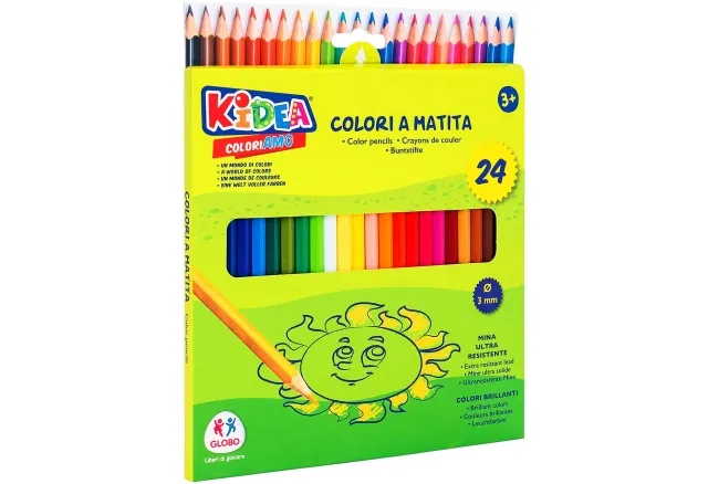 [37945] LAPICES DE COLORES 24 PZ KIDEA