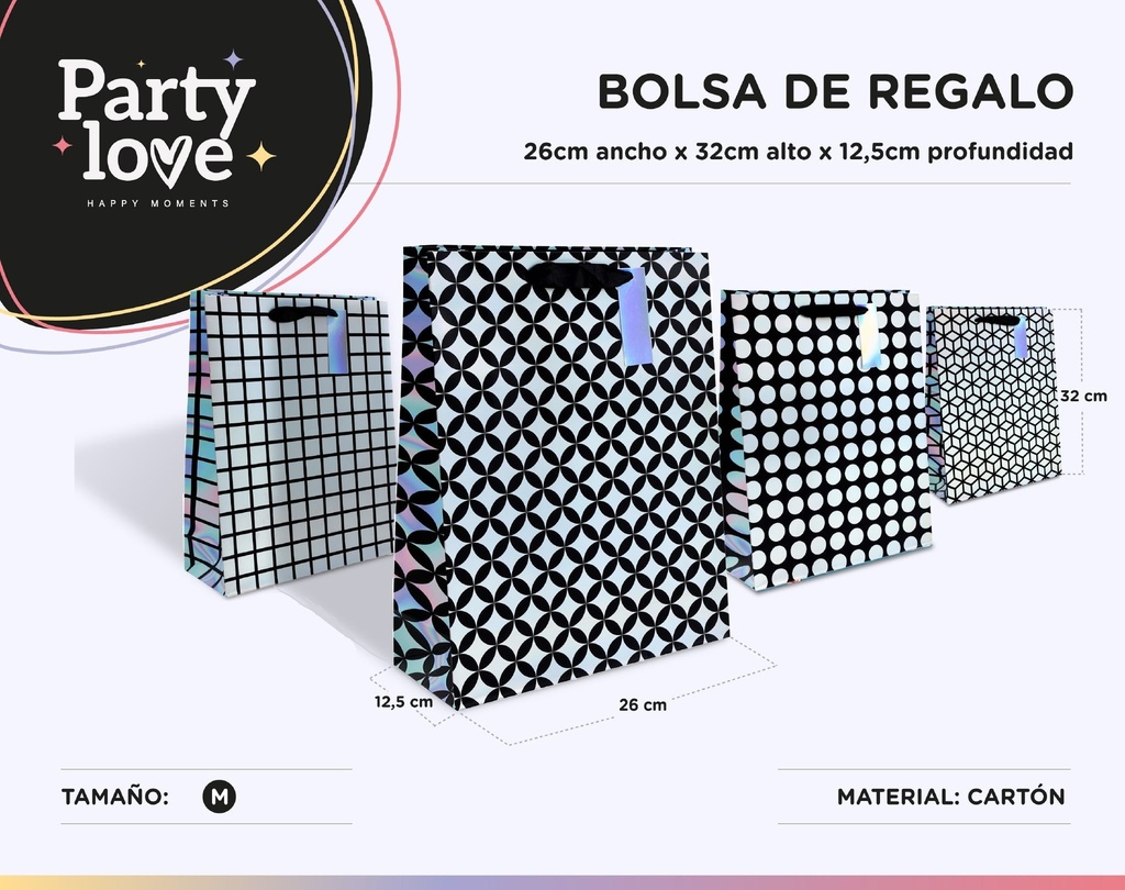 BOLSA DE REGALO M FORMA GEOMETRICA