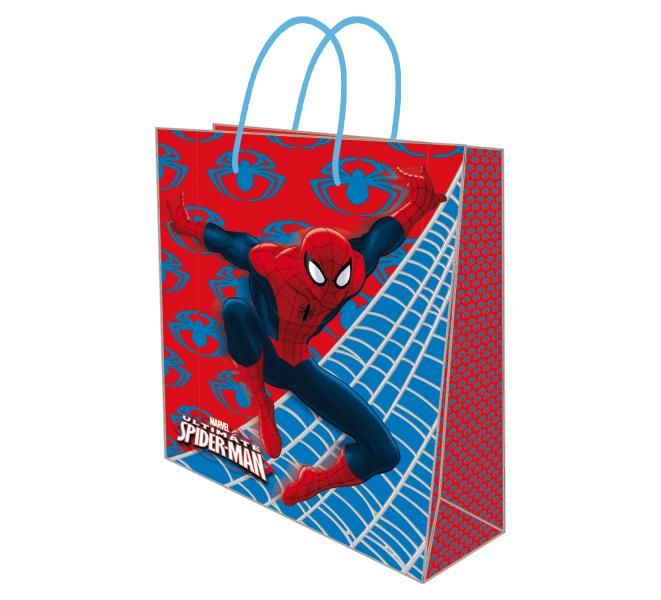 BOLSA PAPEL L 26X10X32 SPIDERMAN